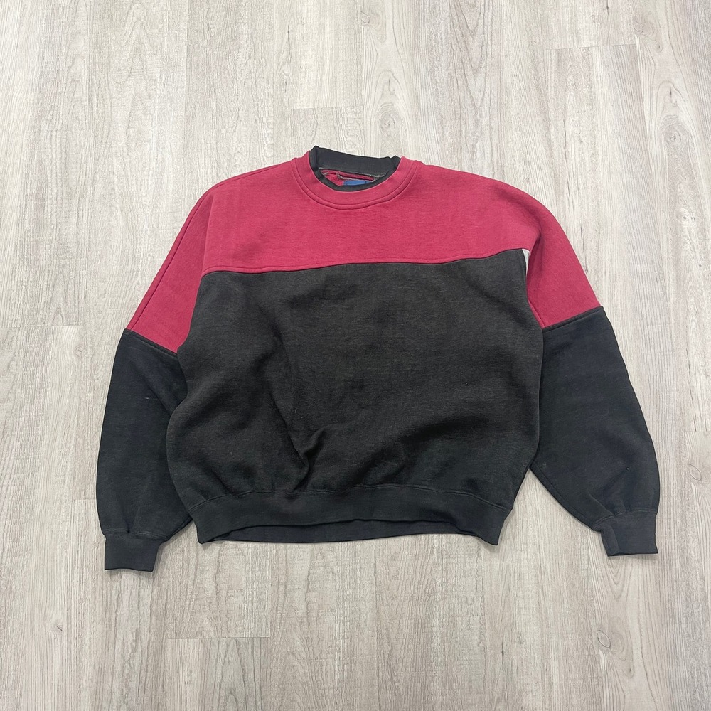 VINTAGE 90s Towncraft Colorblock Crewneck Sweatshirt Size Large L Mens 1990s
